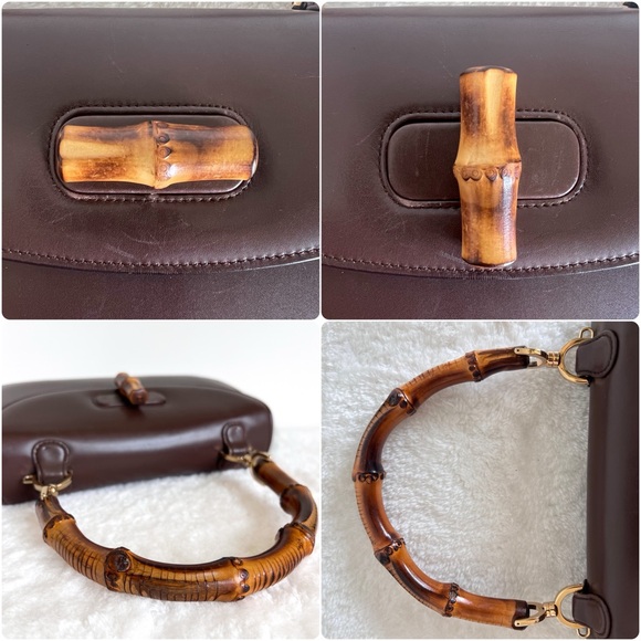 GUCCI 1947 BAMBOO TOP HANDLE TWO WAY MEDIUM BAG - Picture 9 of 17